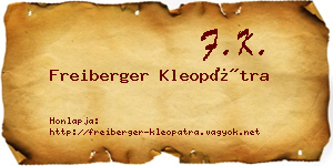 Freiberger Kleopátra névjegykártya
